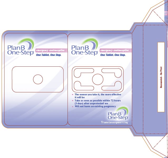 Plan B One-Step® (levonorgestrel 1.5 mg), 1s Unit-Dose Box, Part 1 of 3