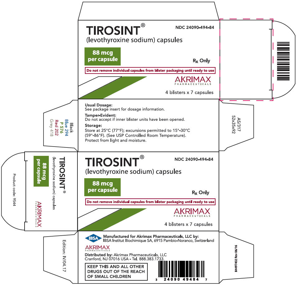 PRINCIPAL DISPLAY PANEL - 88 mcg Capsule Blister Pack Carton