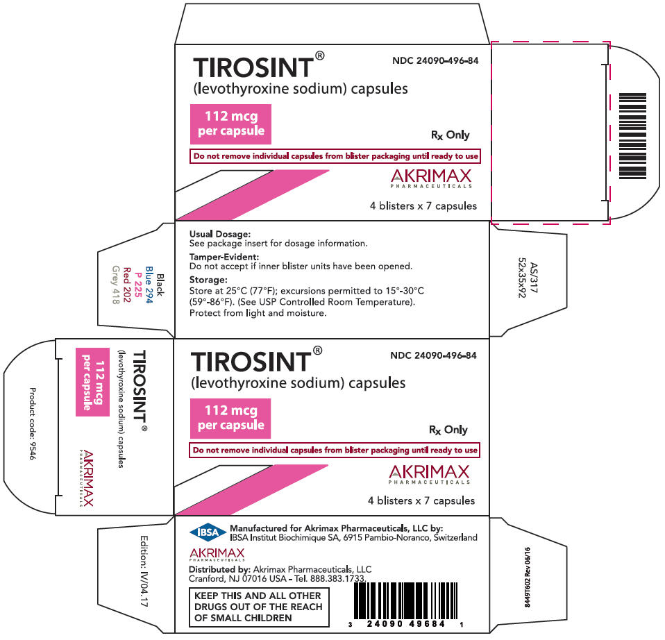 PRINCIPAL DISPLAY PANEL - 112 mcg Capsule Blister Pack Carton