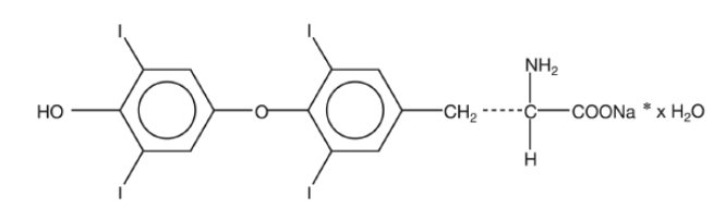 Levothyroxine Sodium Structural Formula