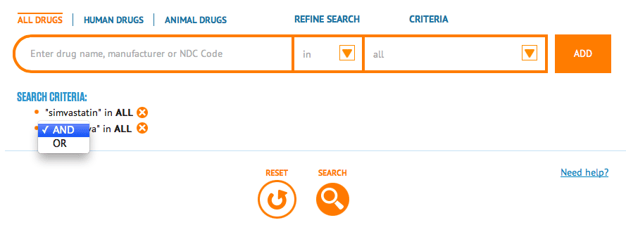 Optional Image sample of advanced search